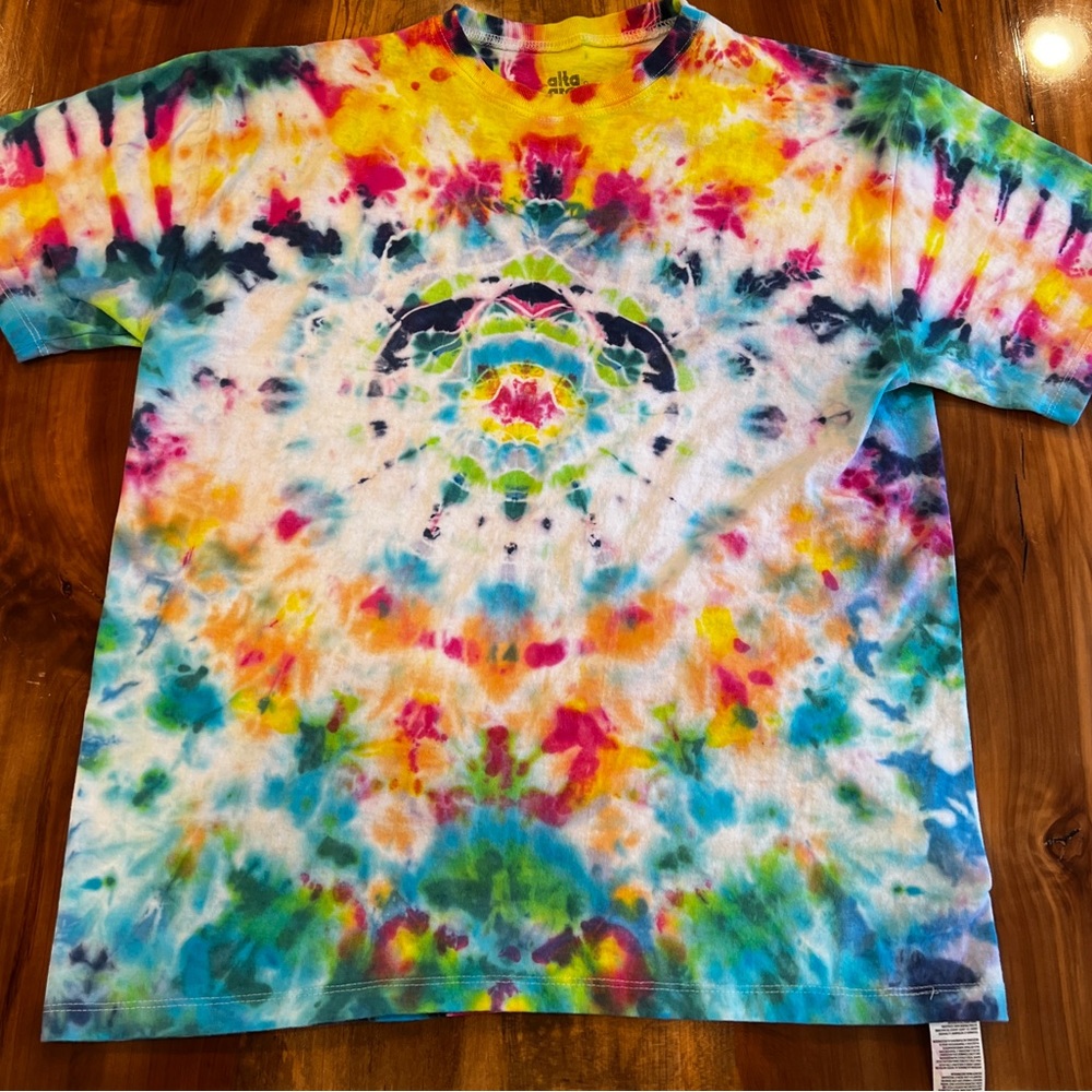 Custom tie dye. Mandala from. Spine rear and sleeves